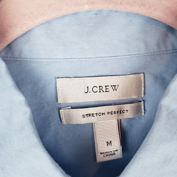 J crew Womens Blue Button Front Shirt Long Sleeve - Picture 2 of 5